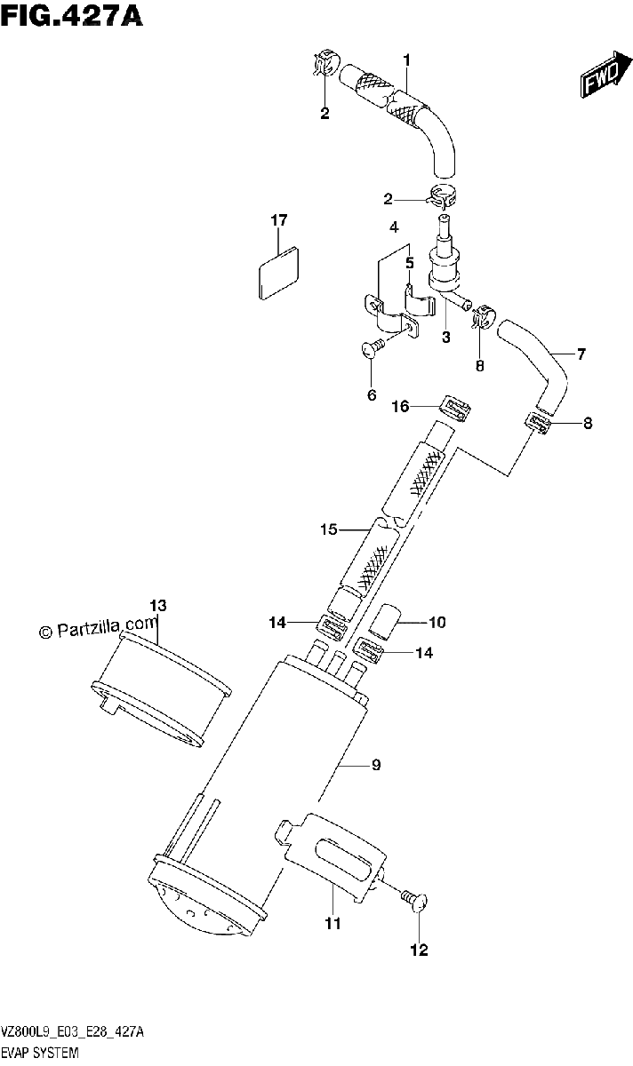 Diagrama de 427A EVAP SYSTEM VZ800L9 E33