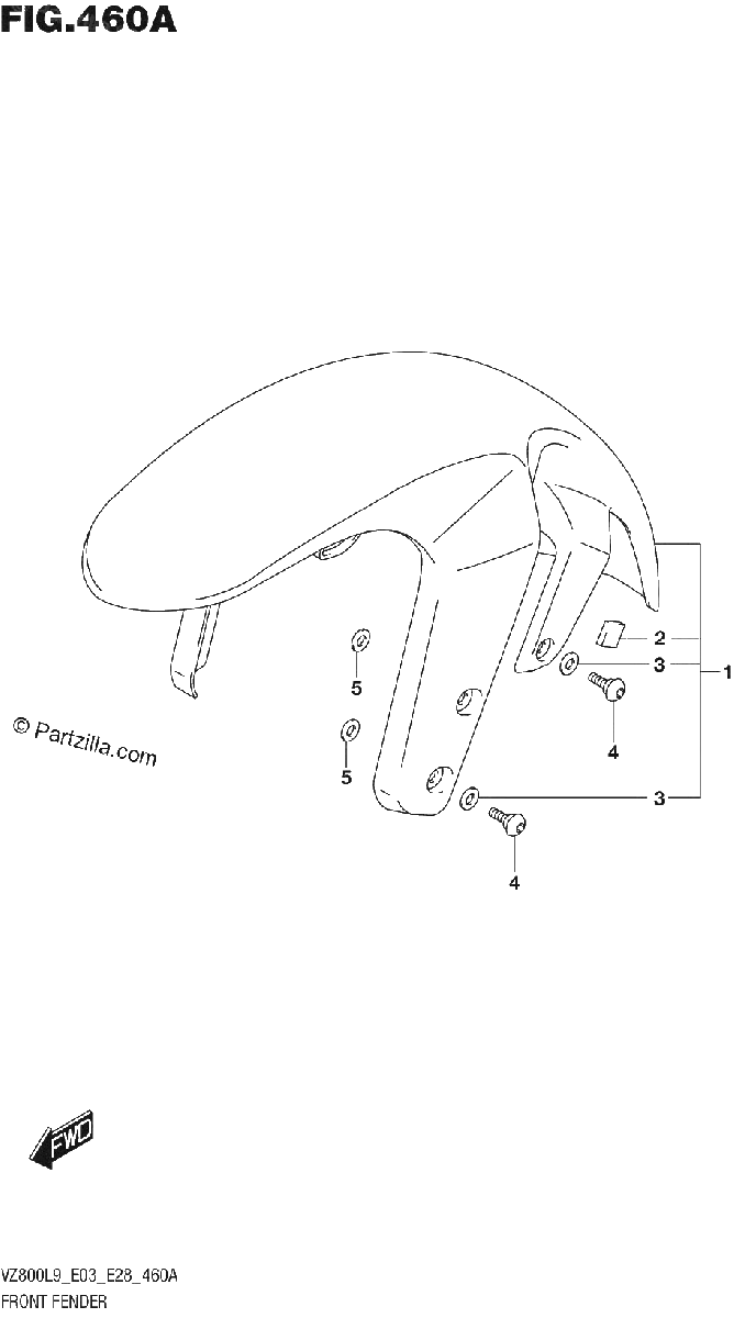 Diagrama de 460A FRONT FENDER