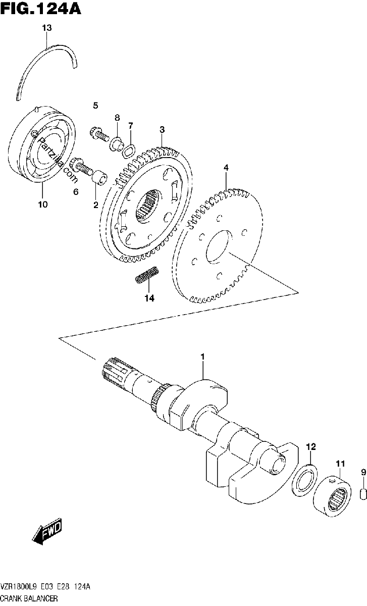 Diagrama de 124A CRANK BALANCER