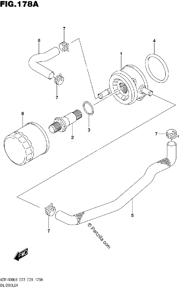 Diagrama de 178A OIL COOLER