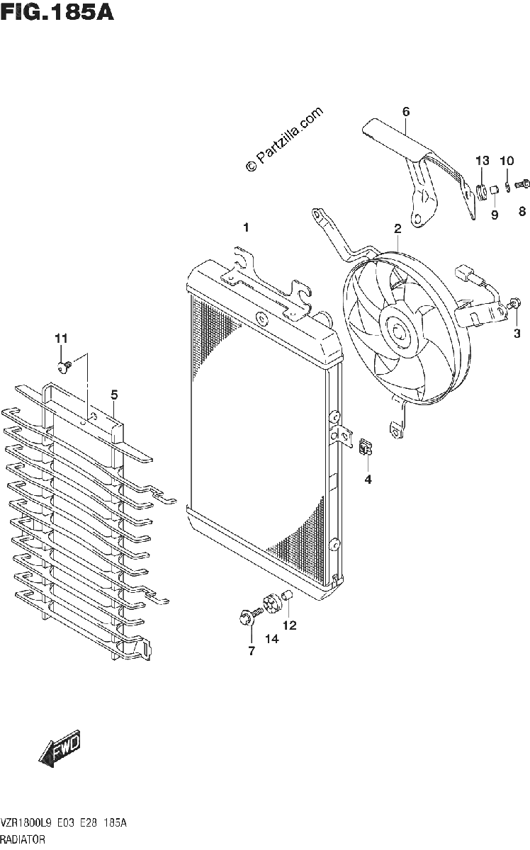 Diagrama de 185A RADIATOR