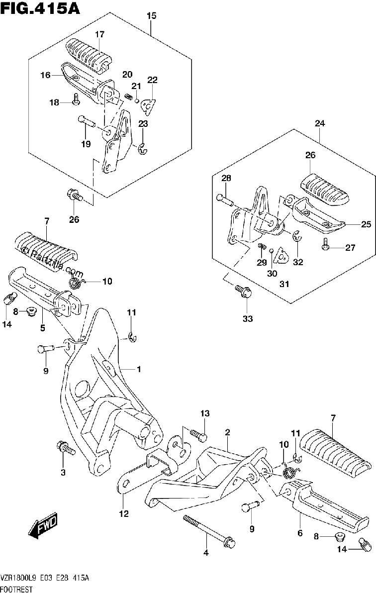 Diagrama de 415A FOOTREST