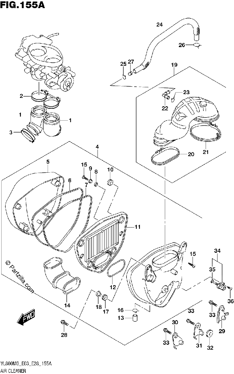Diagrama de AIR CLEANER