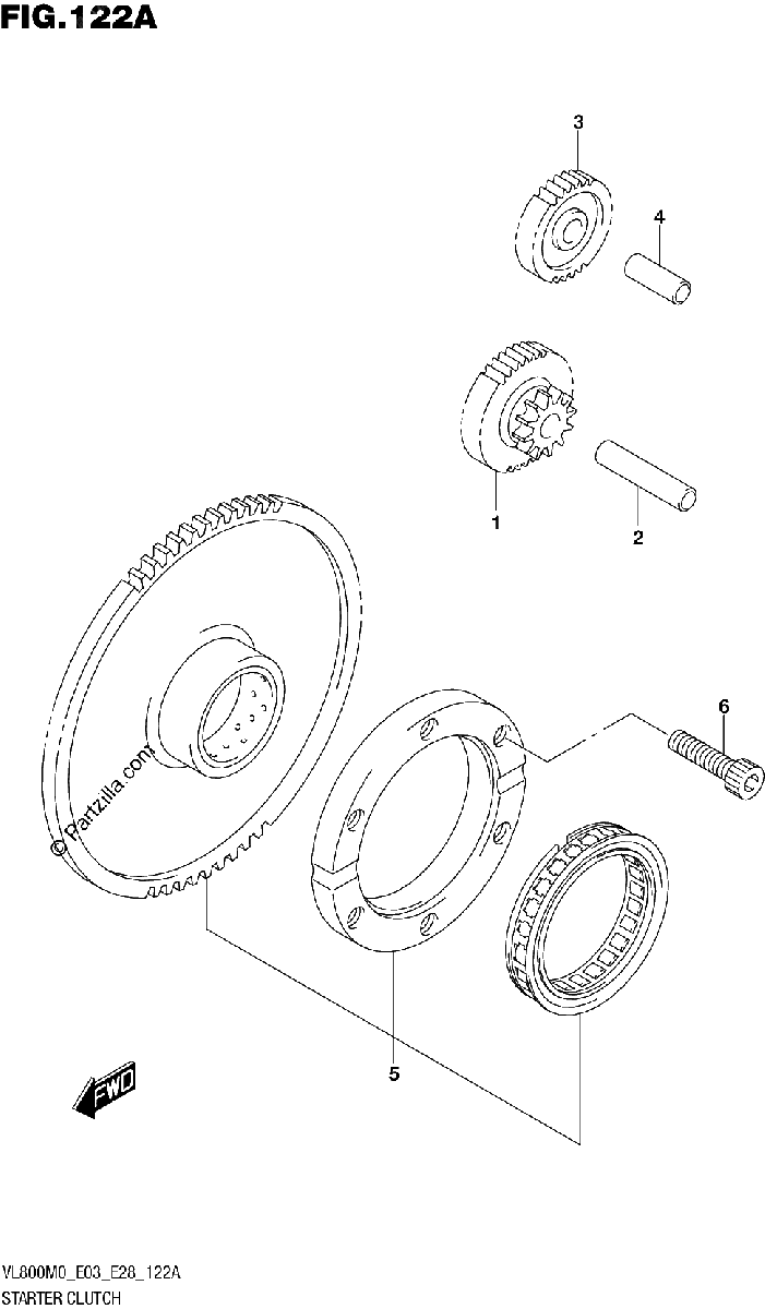 Diagrama de STARTER CLUTCH