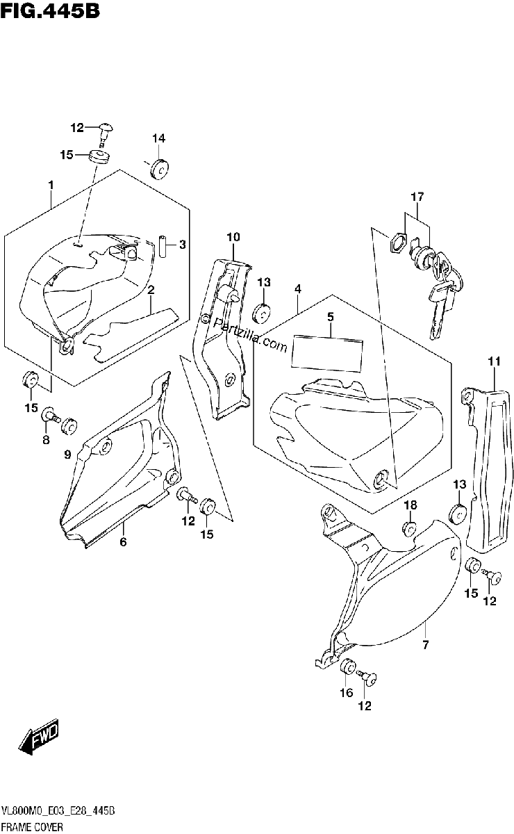 Diagrama de FRAME COVER VL800 E33