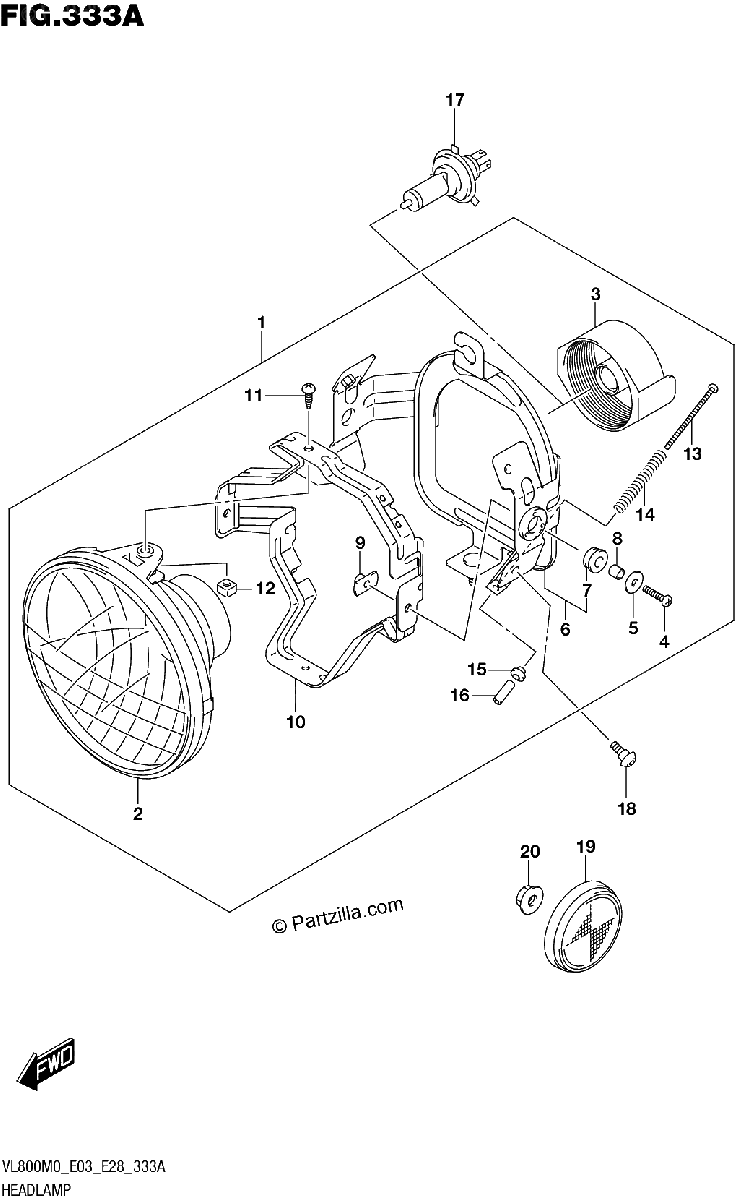 Diagrama de HEADLAMP