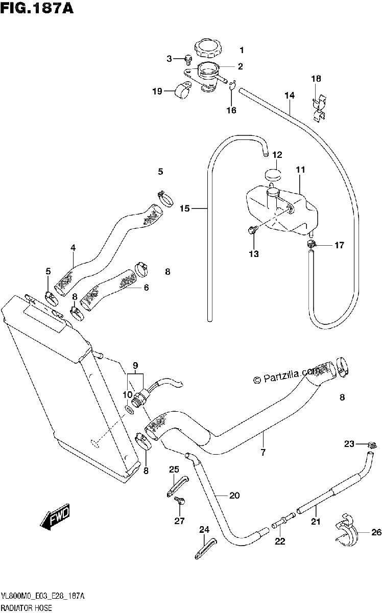 Diagrama de RADIATOR HOSE