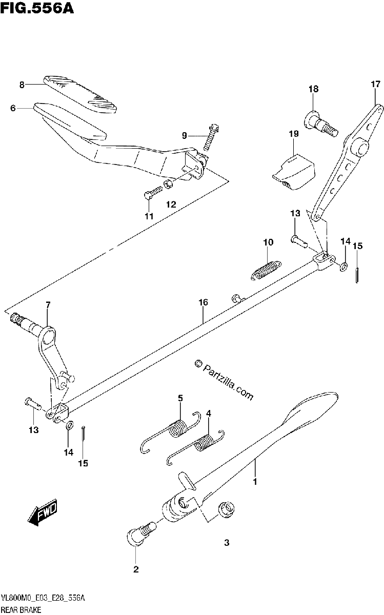 Diagrama de REAR BRAKE