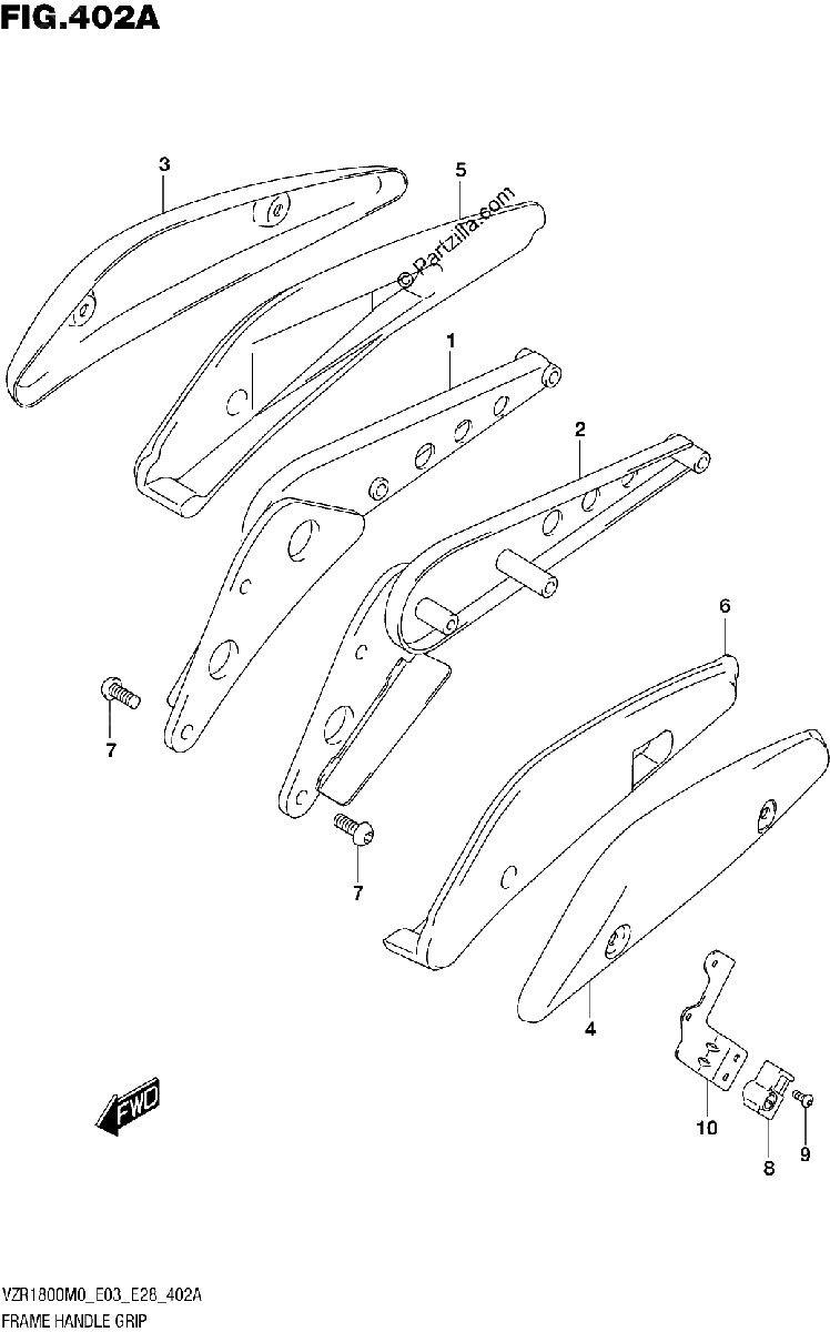 Diagrama de FRAME HANDLE GRIP VZR1800