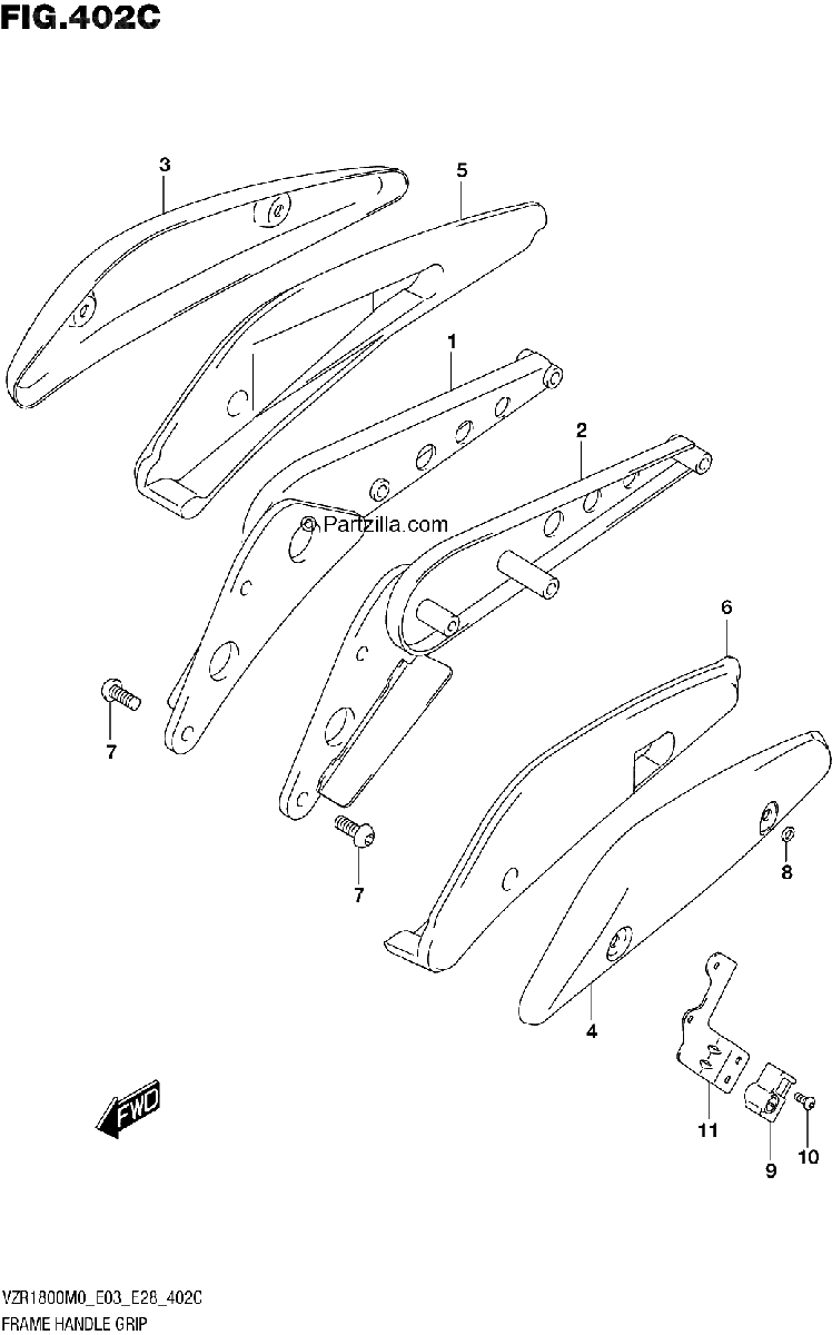 Diagrama de FRAME HANDLE GRIP VZR1800BZ