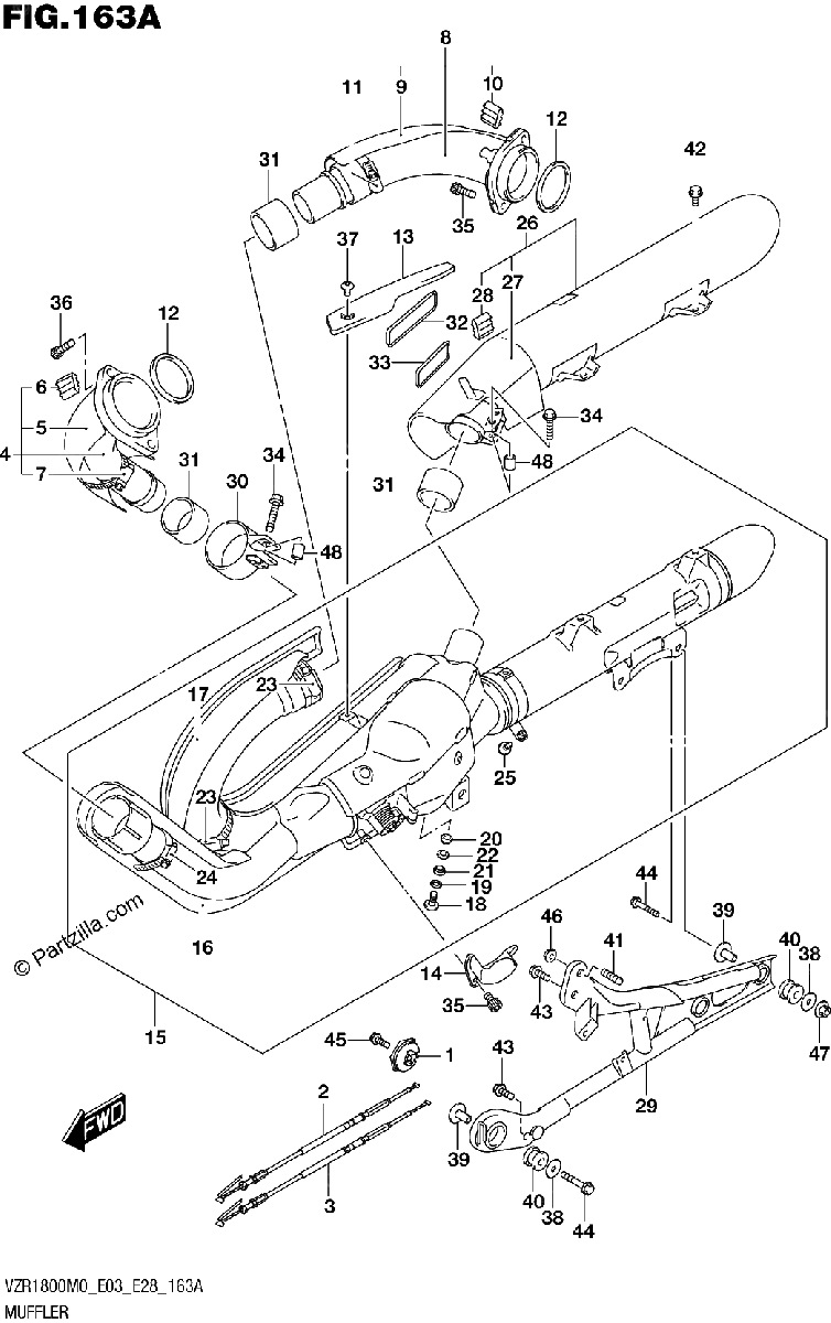 Diagrama de MUFFLER VZR1800