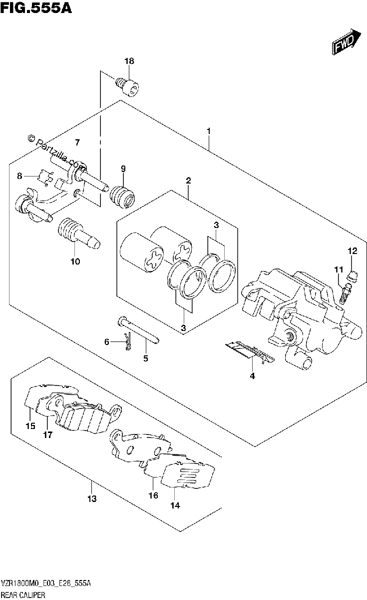 Diagrama de REAR CALIPER