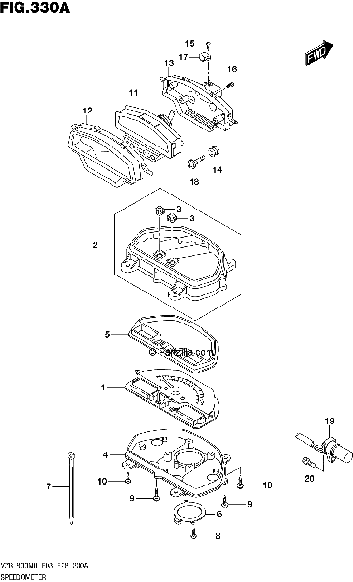 Diagrama de SPEEDOMETER E28