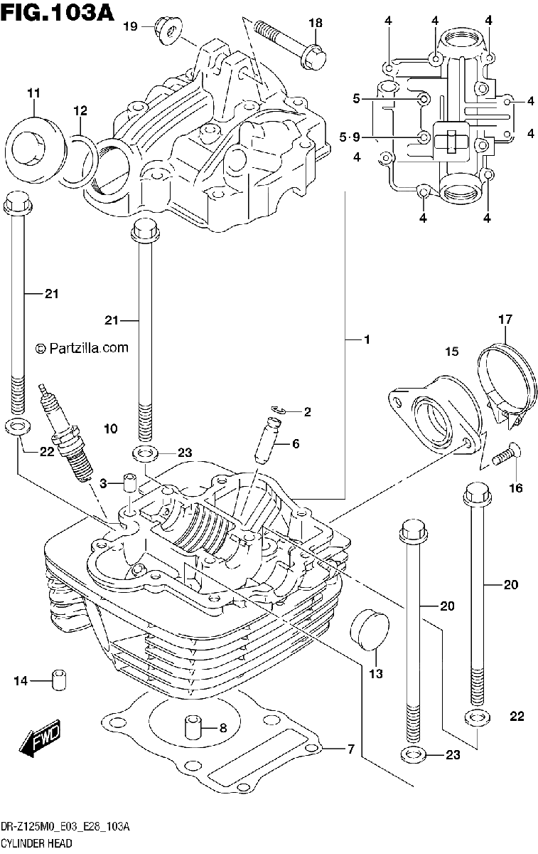 Diagrama de CYLINDER HEAD