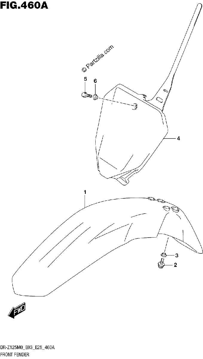 Diagrama de FRONT FENDER