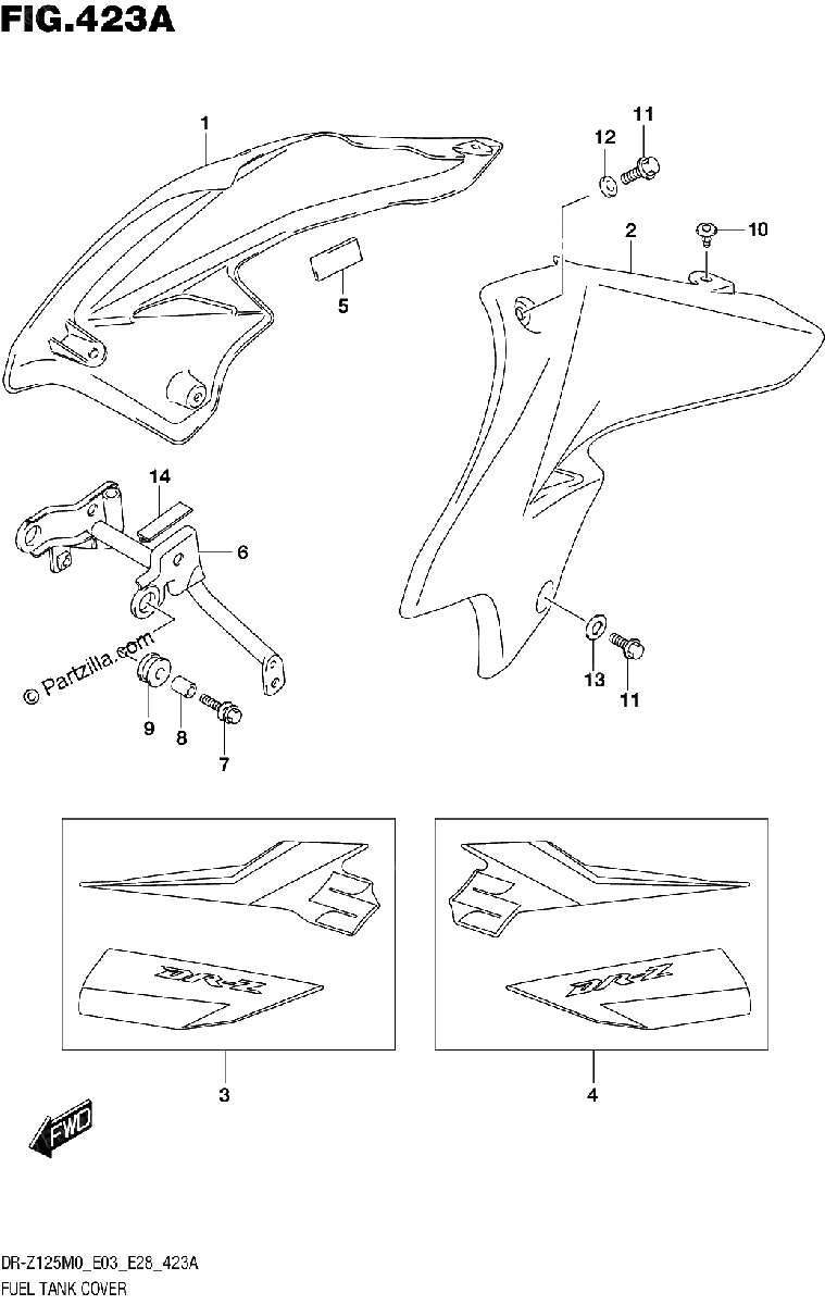 Diagrama de FUEL TANK COVER