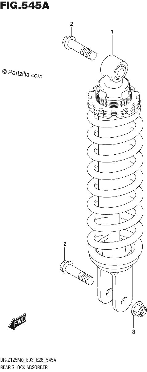Diagrama de REAR SHOCK ABSORBER DR Z125M0 E28