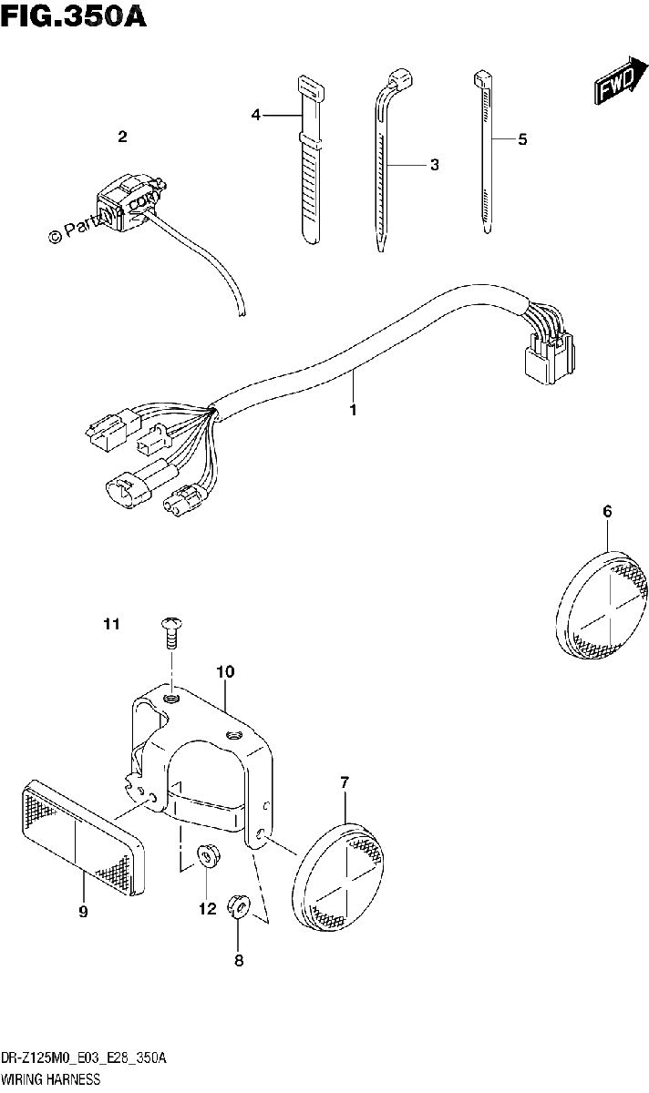Diagrama de WIRING HARNESS DR Z125M0 E28