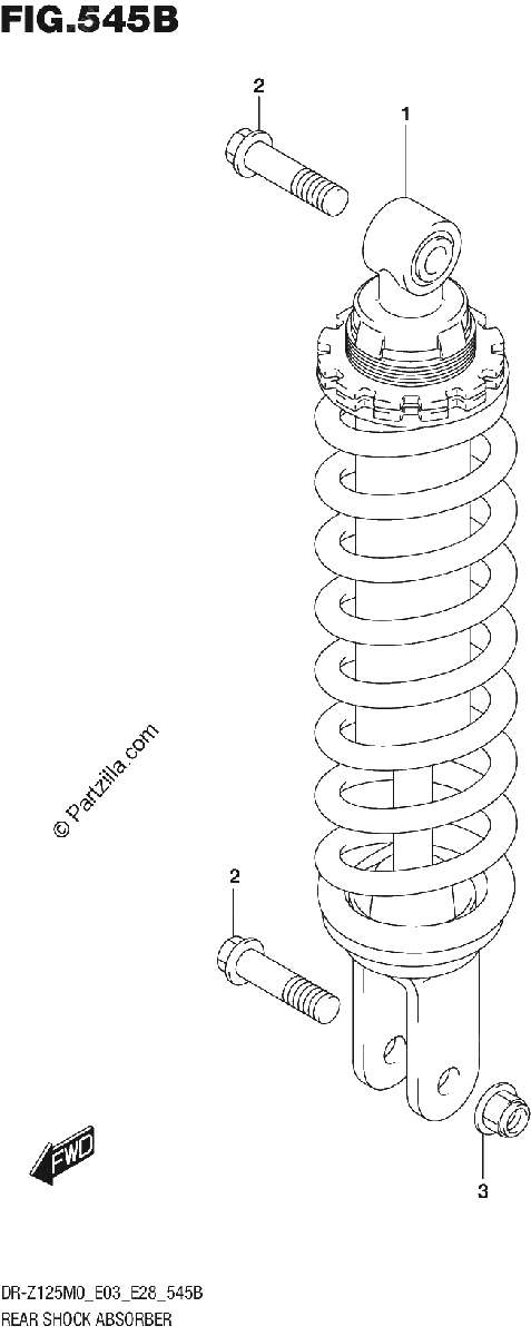 Diagrama de REAR SHOCK ABSORBER DR Z125LM0 E03