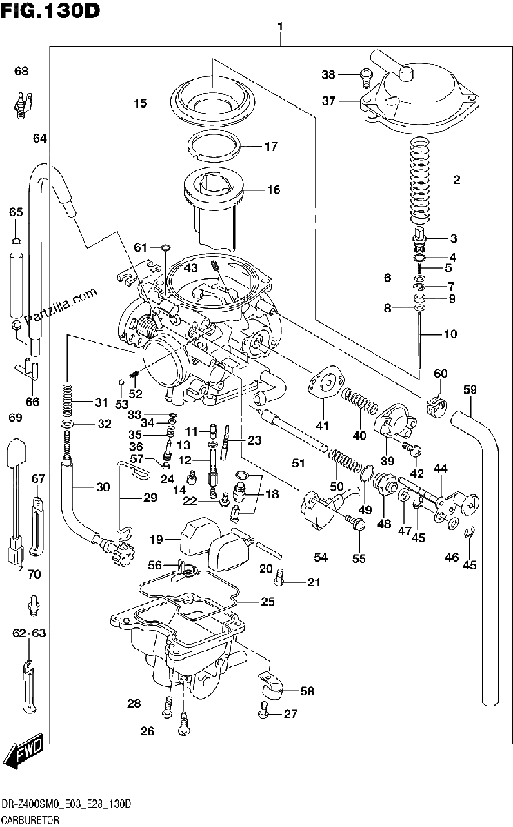 Diagrama de CARBURETOR E03 E28