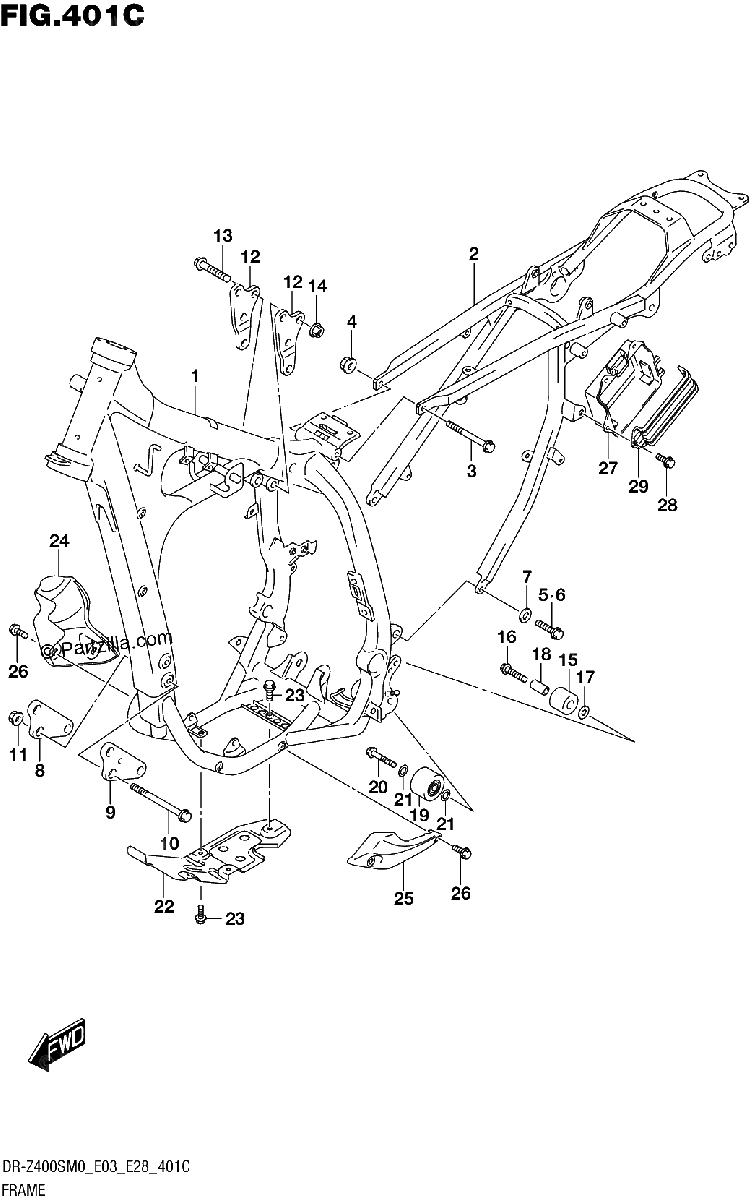 Diagrama de FRAME DR Z400S