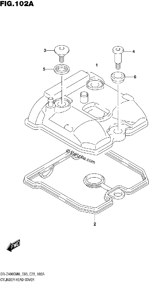 Diagrama de CYLINDER HEAD COVER