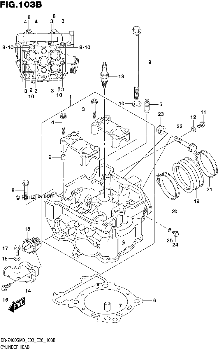 Diagrama de CYLINDER HEAD