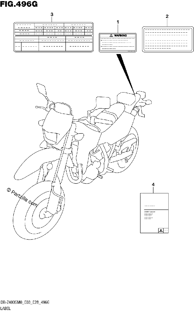 Diagrama de LABEL DR Z400SM E03
