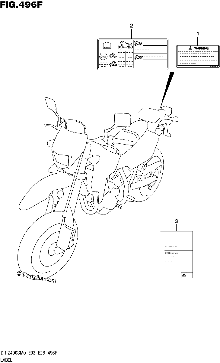 Diagrama de LABEL DR Z400SM E28