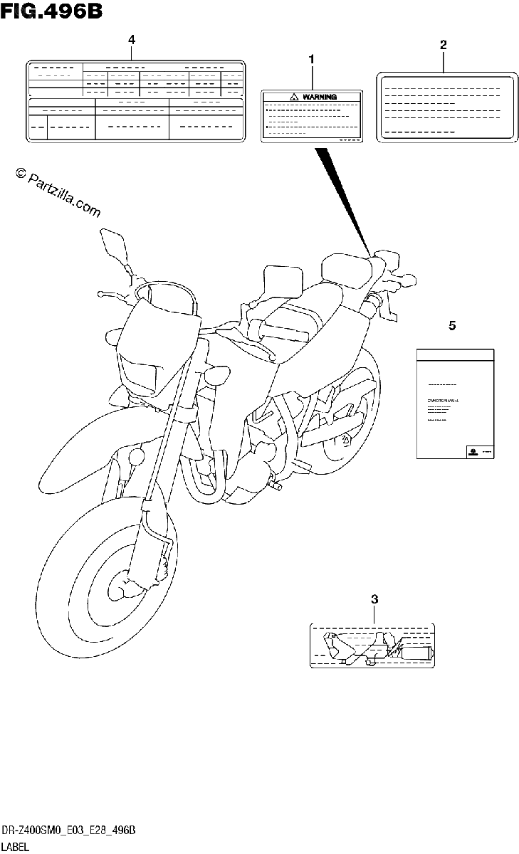 Diagrama de LABEL DR Z400SM E33