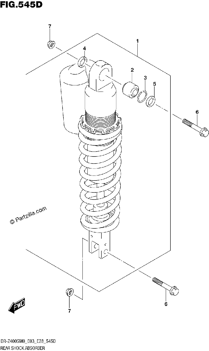 Diagrama de REAR SHOCK ABSORBER DR Z400SM