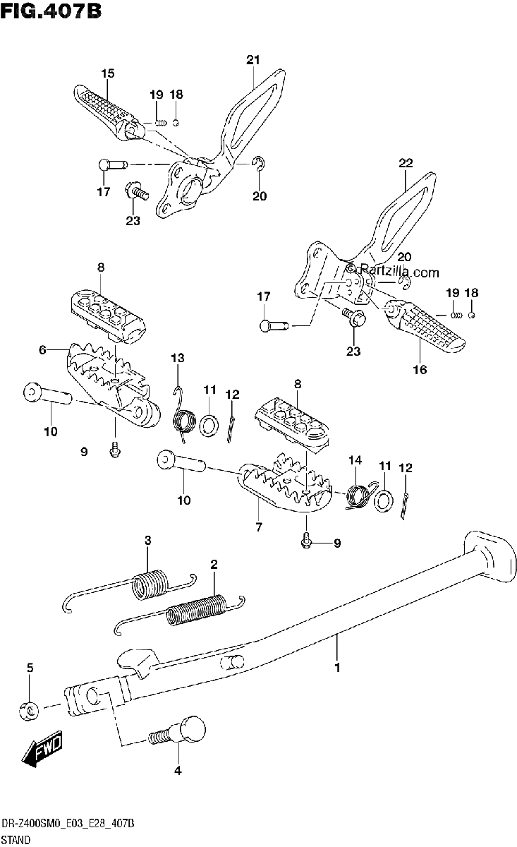 Diagrama de STAND DR Z400S