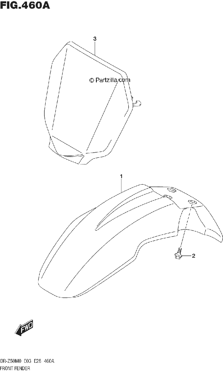 Diagrama de FRONT FENDER