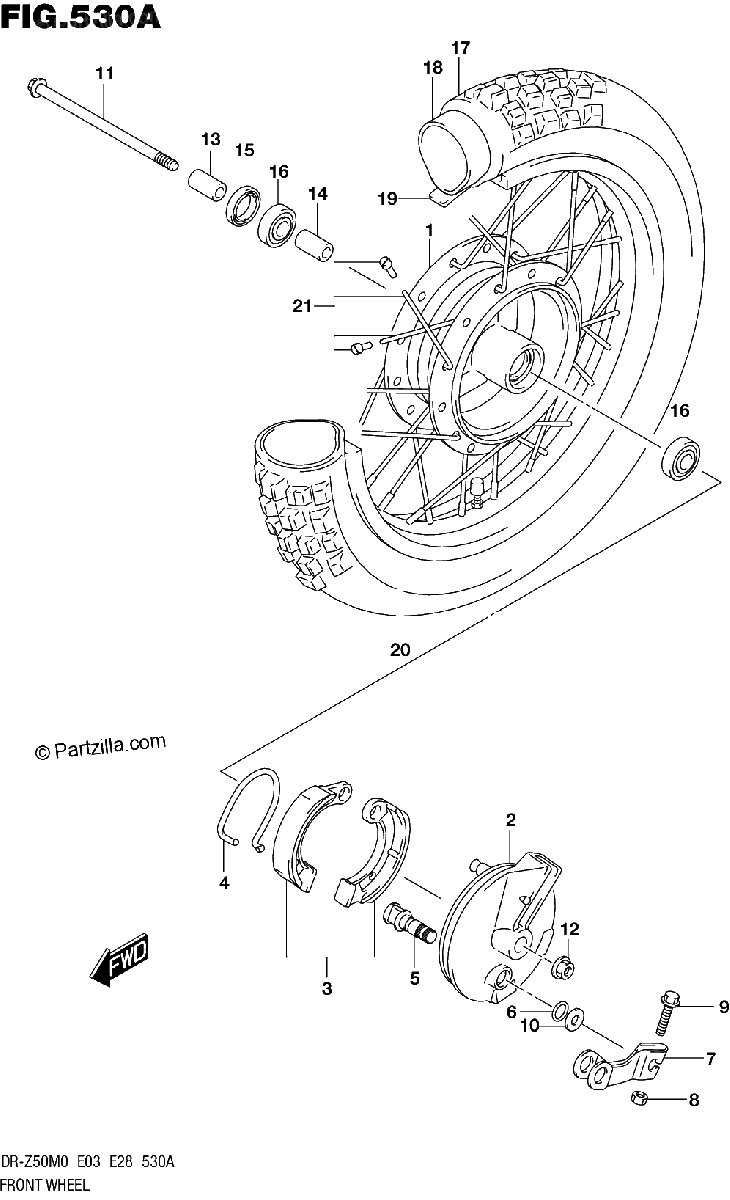 Diagrama de FRONT WHEEL