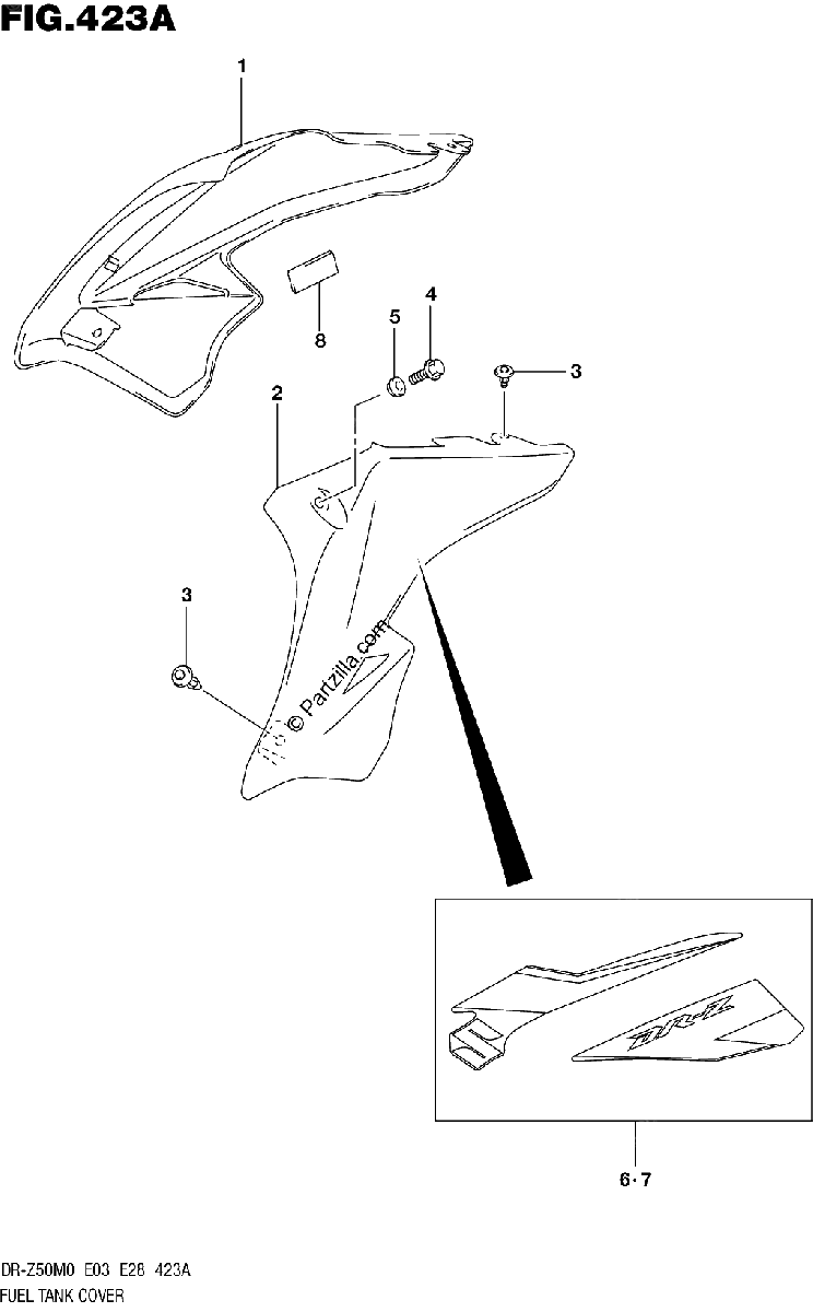 Diagrama de FUEL TANK COVER