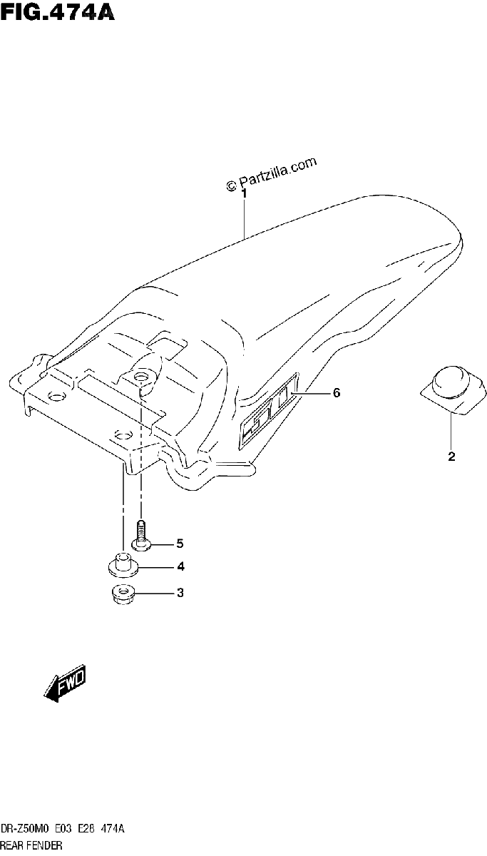 Diagrama de REAR FENDER