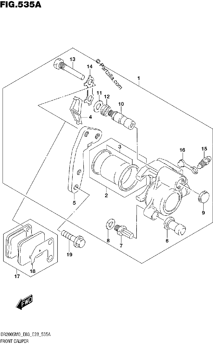 Diagrama de FRONT CALIPER