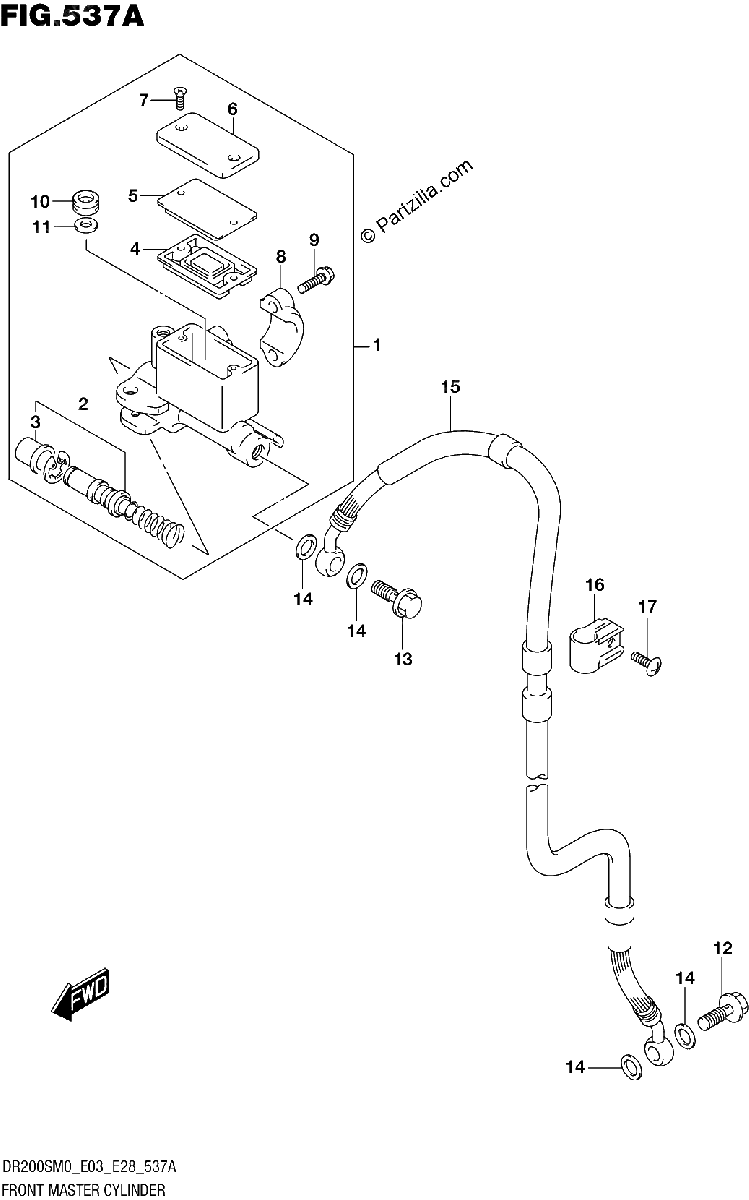 Diagrama de FRONT MASTER CYLINDER