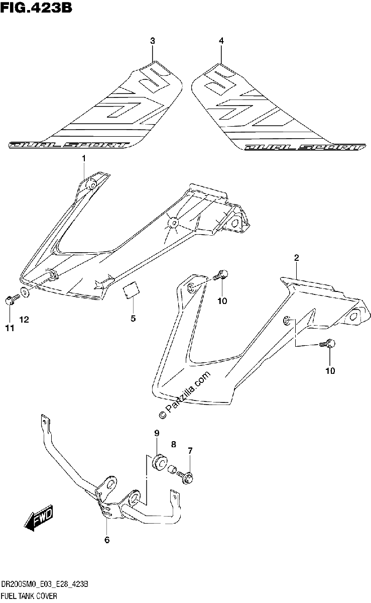 Diagrama de FUEL TANK COVER
