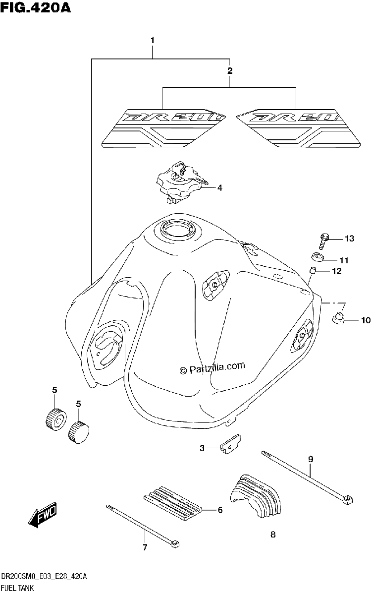 Diagrama de FUEL TANK E03 E28