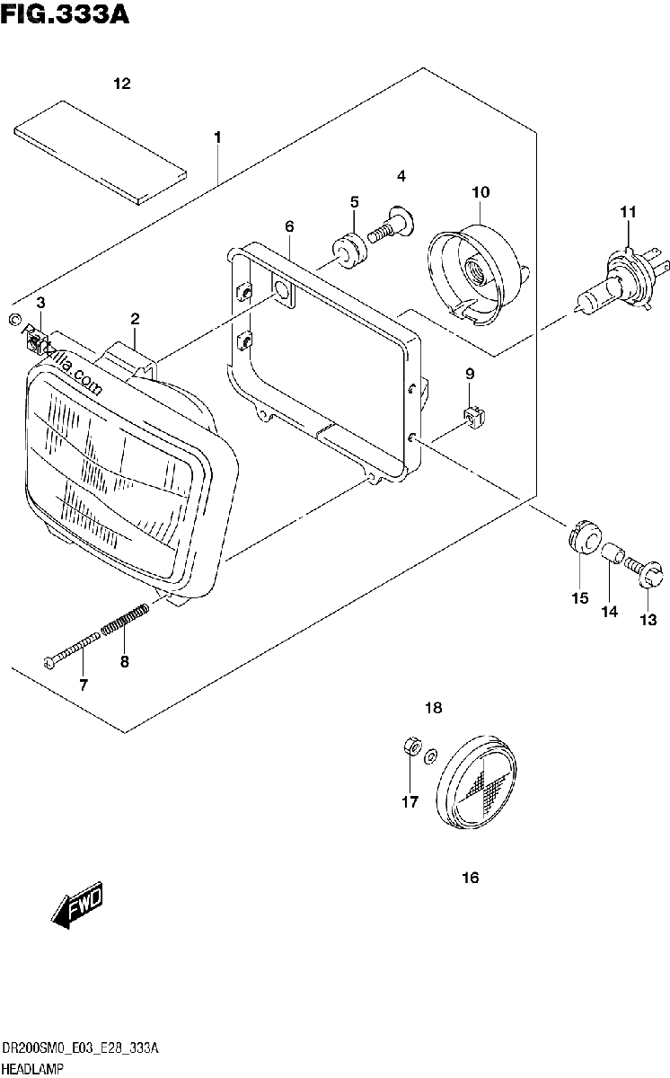 Diagrama de HEADLAMP