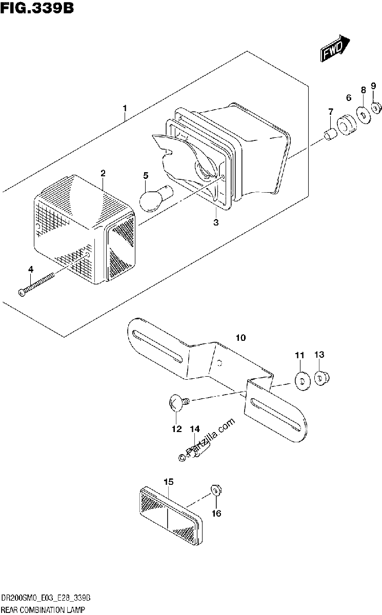 Diagrama de REAR COMBINATION LAMP