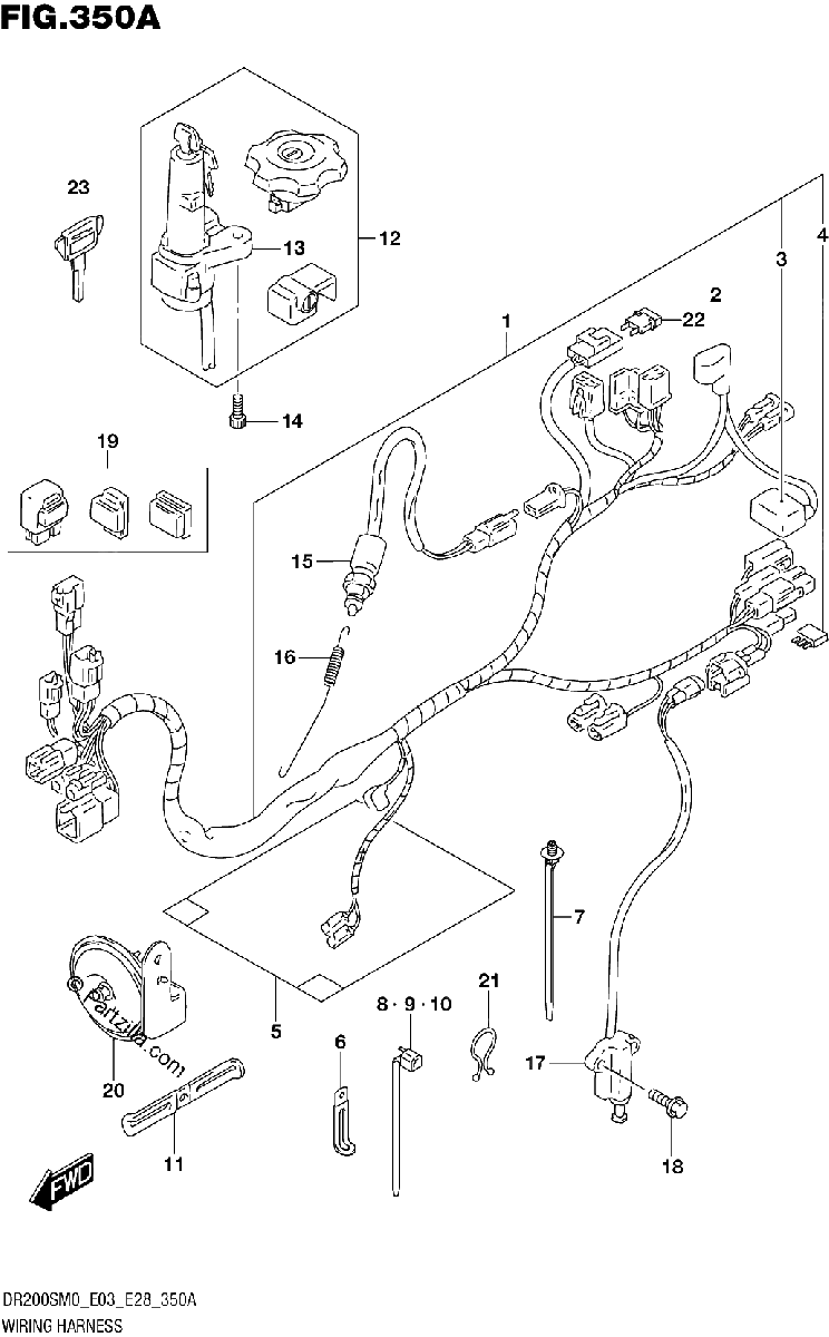 Diagrama de WIRING HARNESS E03 E28
