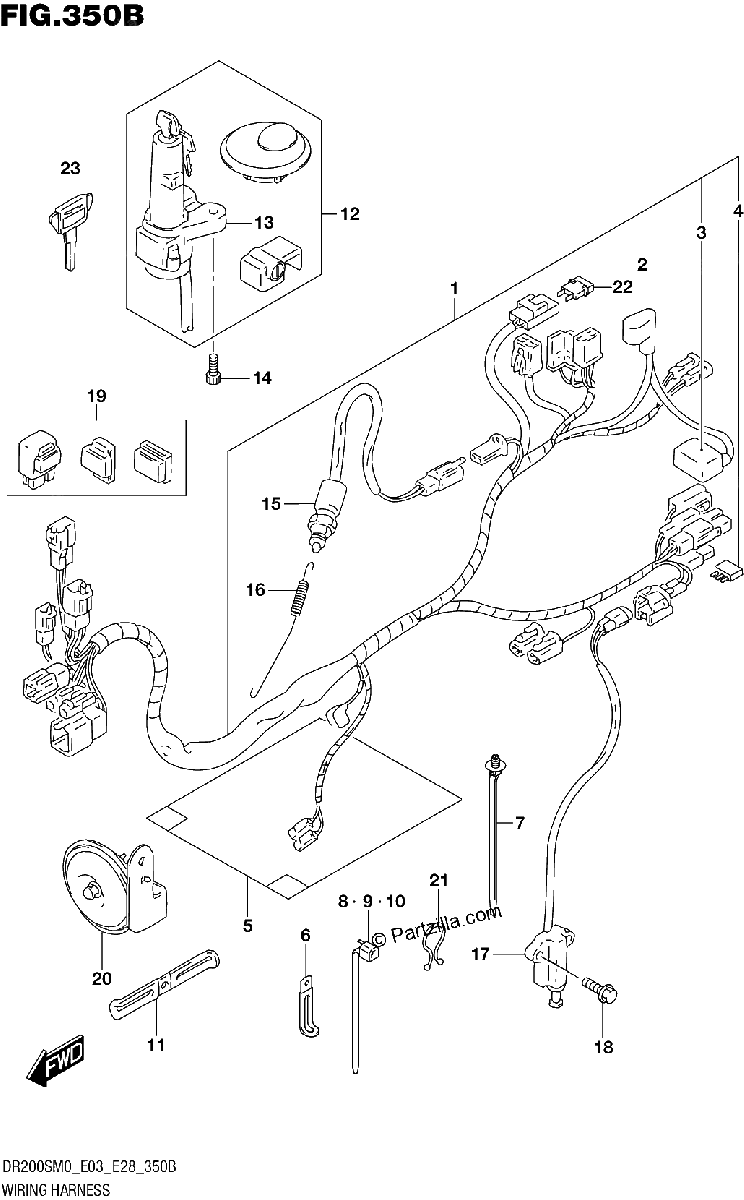 Diagrama de WIRING HARNESS E33