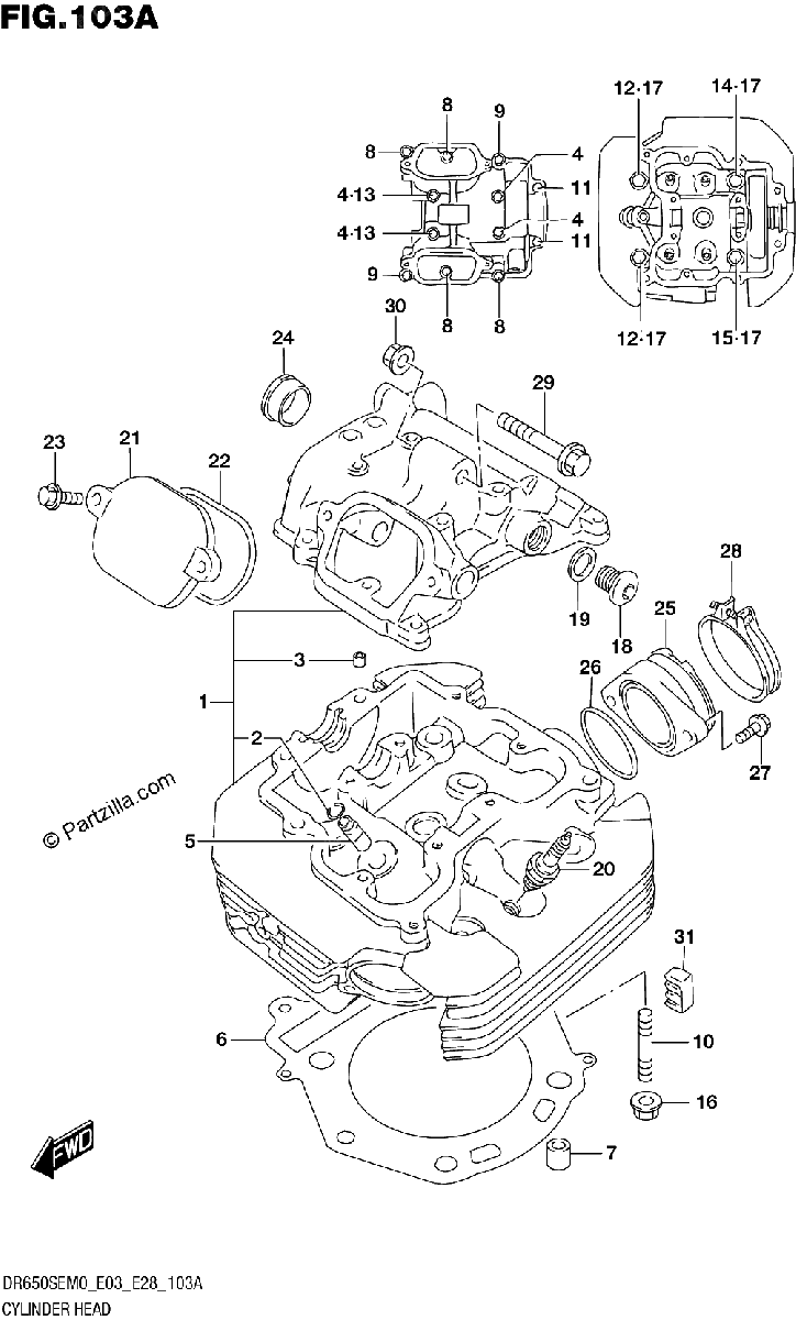 Diagrama de CYLINDER HEAD