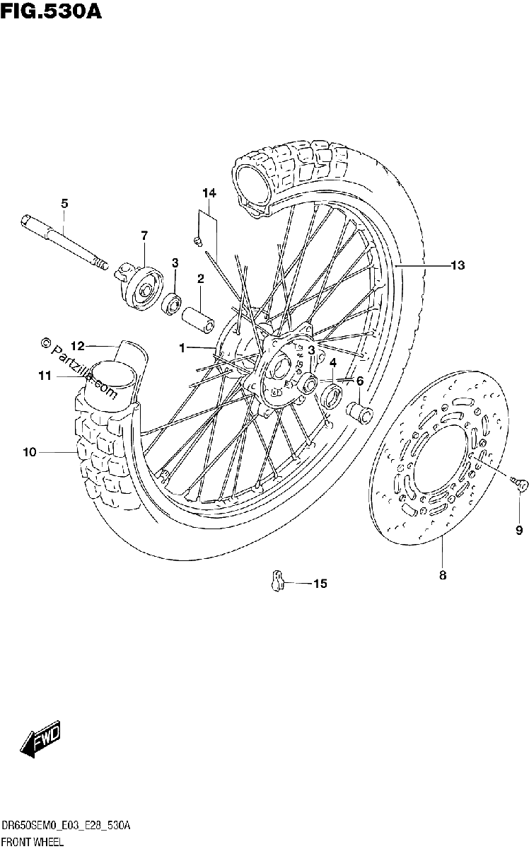 Diagrama de FRONT WHEEL