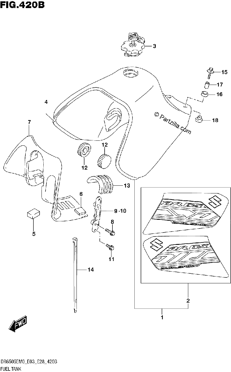 Diagrama de FUEL TANK E33