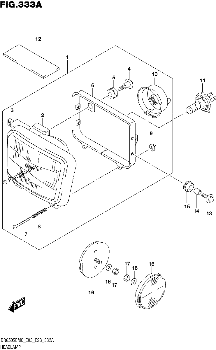 Diagrama de HEADLAMP