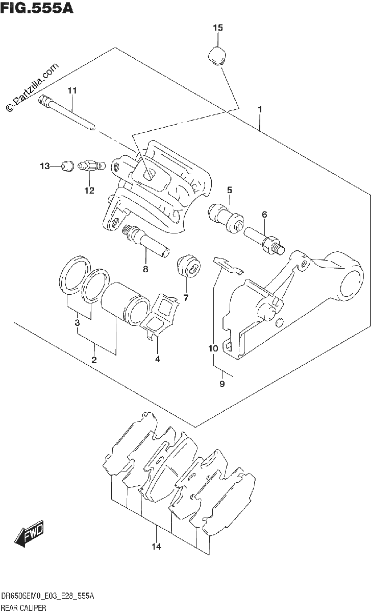 Diagrama de REAR CALIPER