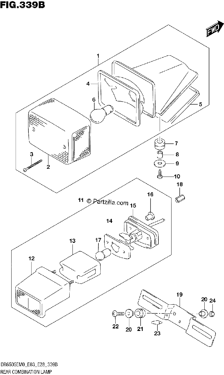 Diagrama de REAR COMBINATION LAMP